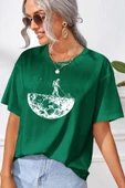 Unisex Uzay Temalı Baskılı T-shirt thumbnail 1