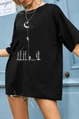Unisex Uzay Temalı Baskılı T-shirt - 3