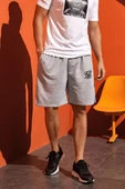 Tasarım Baskılı Pamuk Unisex Penye Short - 2