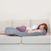 XPERMATE Sarılma Yastığı , Uyku Yastığı , Bacak Arası Yastığı Silindir 150x20 cm Gri thumbnail 4