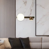 Apliqa Dilay 2'li Siyah Gold 10 Watt Modern, Yatak Başı, Salon Led Aplik thumbnail 1