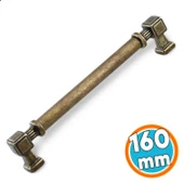 Mobilya Mutfak Çekmece Dolap Kulpu Kulbu Kulpları 16 cm Antik Sarı Eskitme Metal 160 mm thumbnail 1