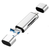 USB 2.0 3 in 1 Kart Okuyucu ve USB Çoklayıcı – Type-C, Micro USB, SD/TF Kart Desteği - 1
