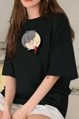 Unisex Kedi Baskılı T-shirt thumbnail 5
