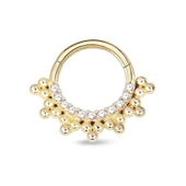 Top Toplu Sıra Taşlı Altın Helix Piercing - 1