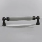 Domaniç Porselen Antik Nikel Kulp 128 mm Mobilya Çekmece Mutfak Dolabı Dolap Kapak Kulplar Kulb Kulp thumbnail 3