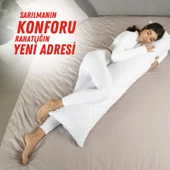 XPERMATE Sarılma Yastığı , Uyku Yastığı , Bacak Arası Yastığı Dikdörtgen 150x25 cm Gri - 1