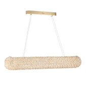 Apliqa Leman Sıralı Gold 40 Watt Kristal Taşlı Salon Sarkıt Avize thumbnail 2