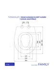 Plodna House Family Oval C Form Çocuk Bebek Oturaklı Çift Kullanım Yavaş Kapanan Klozet Kapağı - 3