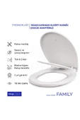 Plodna House Family Oval C Form Çocuk Bebek Oturaklı Çift Kullanım Yavaş Kapanan Klozet Kapağı - 1