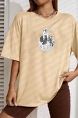 Unisex Astronot Baskılı T-shirt - 2