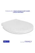 Plodna House Family Oval C Form Çocuk Bebek Oturaklı Çift Kullanım Yavaş Kapanan Klozet Kapağı - 2