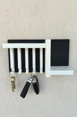 Plodna House Anahtar Askısı 24 X 13 Cm Duvar Süsü Siyah Beyaz Plastik thumbnail 1