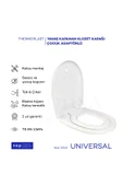 Plodna House Universal Çocuk Adaptörlü Çift Kullanım Yavaş Kapanan Klozet Kapağı Oval C Form - 2