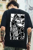 Unisex Skullcracked Baskılı T-shirt thumbnail 6