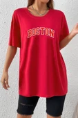 Unisex Boston Baskılı T-shirt - 3