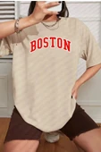 Unisex Boston Baskılı T-shirt - 2