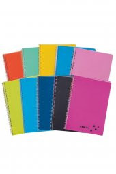 Çizgili 150 Yaprak Spiralli Defter A4 Boy Plastik Kapak (1 Adet ) - 1