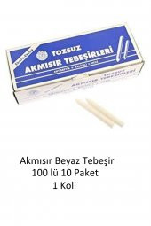 100 lü Beyaz Tebeşir 10 Paket 1 Koli - 1