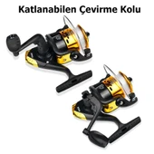 TechTic Olta Makarası AK200 5BB Olta Makinası Misinalı 5 Diş Sağa Sola Değiştirilebilen Çevirme Kolu - 4
