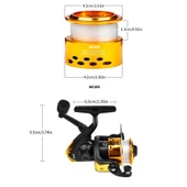 TechTic Olta Makarası AK200 5BB Olta Makinası Misinalı 5 Diş Sağa Sola Değiştirilebilen Çevirme Kolu - 5