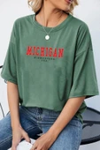 Unisex Michigan Baskılı T-shirt - 1