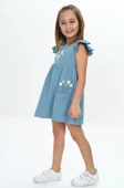 Toontoy Kız Çocuk Cepli Çiçek Baskılı Elbise thumbnail 8