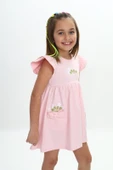 Toontoy Kız Çocuk Cepli Çiçek Baskılı Elbise thumbnail 12