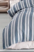 Upstyle Sport Çizgili Nevresim Takımı Tek Kişilik Soft Line Lacivert - 2