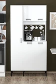 Hola Çok Amaçlı Boy Dolaplı Kahve Köşesi, Kiler Dolabı, Mutfak Erzak Dolabı, Mini Mutfak Dolabı - 3