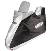 Oxford Motosiklet Scooter Ekranli Aquatex Arka Çantali Kilif Small Siyah-Gri CV217 - 1