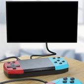 TechTic Retro El Atarisi 620 Klasik Oyun 2 Kişilik Tv Yansıtma Gamebox Mario Mini Video Oyun Konsolu - 5