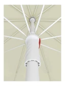 ESK 10 Telli Plaj Balkon Bahçe Şemsiyesi Eğilebilir 200 Cm Çap Kalın Kumaş - 3