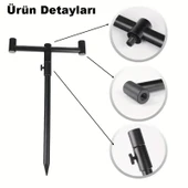 TechTic Sazan Balıkçılık Çantalı Buzz Sticks Buzzbar Bankstick Olta Çubuğu Tutacağı 2 Rods Kit Ayak - 4