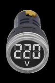 GWEST 24v-550v Voltmetreli BEYAZ (şeffaf) Sinyal Lambası 220v Göstergeli 22mm - 1