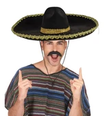 samur parti parti aksesuar & kostüm Sombrero Meksika Şapkası Mariachi Altın Şeritli Yetişkin Boy - 4
