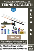 Profesyonel Kullanıma Hazır Şık Taşıma Çantası Hediyeli Balıkçı Hobi Tam Takım TEKNE OLTA SETİ 150Cm - 1