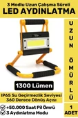 Uzun Ömürlü Kamp Avcı Deprem 3 Modlu 360 Derece Döner Şarjlı Beyaz Işık 1300 Lümen LED AYDINLATMA - 1
