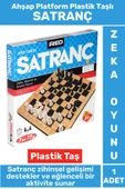 Zihinsel Gelişim Mantık Odaklanma Öngörü Problem Çözme Becerisi Ahşap Platform Plastik Taşlı SATRANÇ thumbnail 1