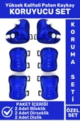 Premium Yüksek Kaliteli Bileklik Dirseklik Dizlik 6 Parça Paten Kaykay Koruyucu Set - 1