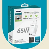 Phixi Ultimate UPD4165 65W GaN Teknolojili PD Çift Çıkışlı 5.0A Hızlı Şarj Adaptörü - 2