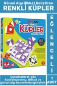 Premium Eğlenceli El Göz Koordinasyon Parça Bütün İlişkisi Dikkat Çocuk Eğitici Oyun RENKLİ KÜPLER thumbnail 1