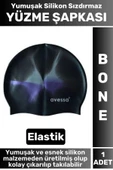 Premium Seri Su Geçirmez Elastik Yumuşak Yüzücü Havuz Deniz Yüzme Şapkası Silikon Bone 1 Adet - 1