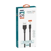 Phixi CB431M Hasır Örgü ve Güçlendirilmiş Silikon Başlıklı Micro USB Hızlı Şarj ve Data Kablosu - 2