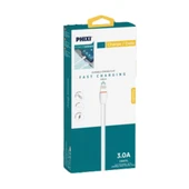 Phixi CB411L Yassı Kablolu 100 Cm Lightning Şarj ve Data Kablosu - 3A Hızlı Şarj, Esnek ve Dayanıklı - 2
