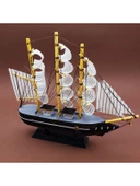 Büyük Boy El Yapımı Ahşap Yelkenli Gemi Maketi - Dekoratif Yelkenli Gemi Maketi - 1