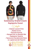 Galatasaray Orijinal Lisanslı Büyük Logo Kapüşonlu Erkek Sweat - 2