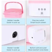 Pembe Katlanabilir Mini Çamaşır Makinesi - 3
