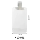 3 Adet 100ml Krem Şampuan Kabı Tekrar Kullanılabilir Set - 5