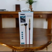 Phixi Basic A811 Ergonomik 'L' Kesim Metal Başlıklı ve Yaylı 3.5mm Aux Kablo - Dayanıklı, Şık ve Fonksiyonel Tasarım - 2